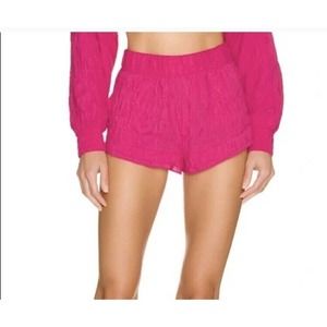 Free People Movement Women’s Lets Go Out Shorts Fuschia So Bright Small NWT*
